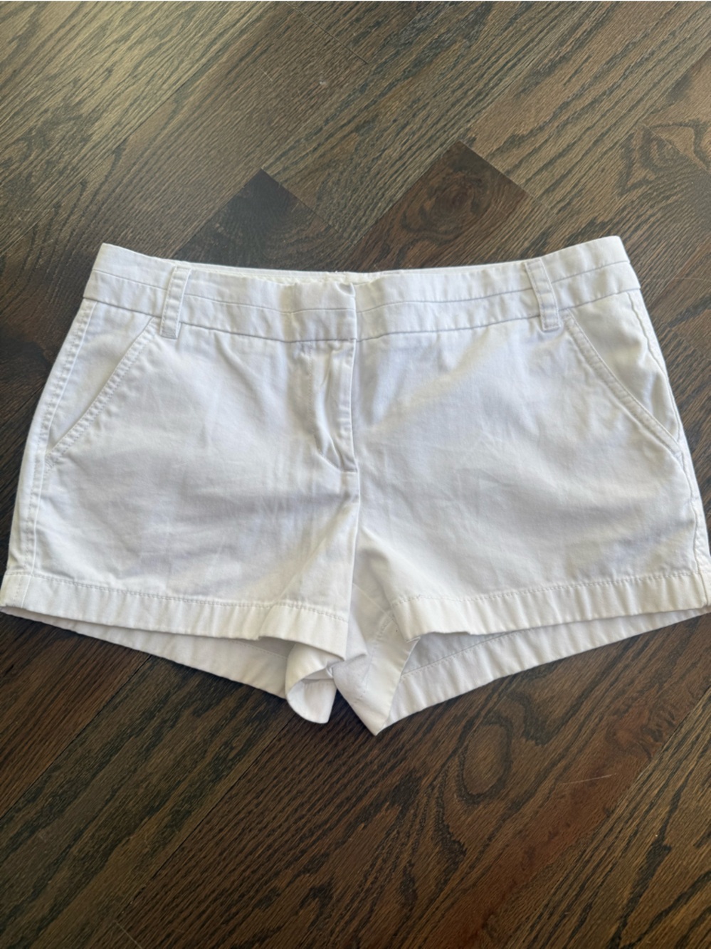J. Crew White Chino Pants with Black Label